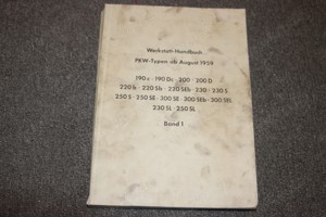 Original Mercedes Werkstatt-Handbuch PKW Typen ab August 1959