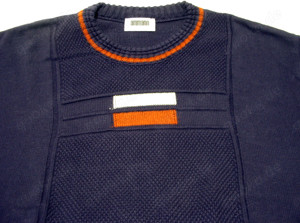 Herren Pullover Gr. 50 ammann Strickmoden - dunkelblau-rost-wollweiß - NEU Bild 3