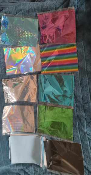 Heißprägefolie Laminator Transferfolie Hologrammfolie verschiedene Farben