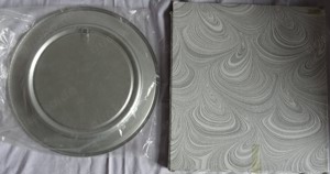Z Wandteller Jubiläumsteller zum gravieren Blech 24 cm unbenutzt in Originalverp Bild 2