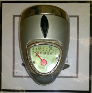 NSU Quickly Lampe und Veigel Tacho mit Halterung, Originalteile, funktionsfähig.
