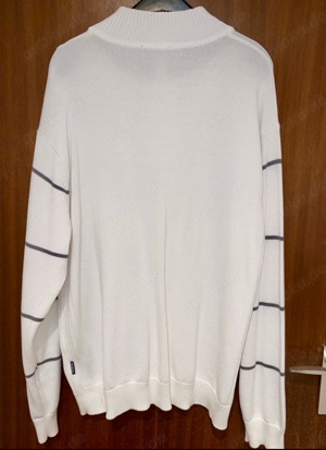 Lerros Herren 2XL  BW 61cm Troyer Pullover 100%BW Sweater Weiß Neu Bild 8