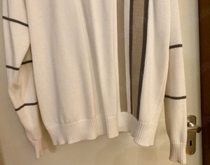 Lerros Herren 2XL  BW 61cm Troyer Pullover 100%BW Sweater Weiß Neu Bild 5