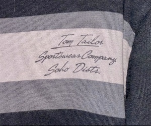 TOM TAILOR Herren Strick Pullover L-XL BW 56,5 Schwarz Streifen