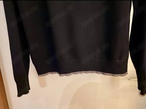 TOM TAILOR Herren Strick Pullover L-XL BW 56,5 Schwarz Streifen Bild 7