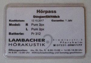 Siemens Pure 3px Hörgeräte 2 Stück Starter Set Anleitung Behälter Batterien Dose Bild 4