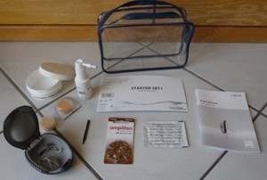 Siemens Pure 3px Hörgeräte 2 Stück Starter Set Anleitung Behälter Batterien Dose Bild 7