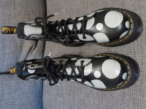 Dr. Martens 1460 Polka Dot Schwarz-Weiß,  Gr. 38, Smooth Leather Boots, JADON - Schnürstiefelette Bild 5