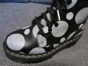 Dr. Martens 1460 Polka Dot Schwarz-Weiß,  Gr. 38, Smooth Leather Boots, JADON - Schnürstiefelette Bild 7