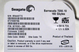 Festplatte Seagate Barracuda 7200.10 - 160 GB Ultra Ata Bild 4