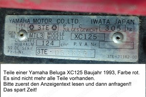 Ersatzteile Yamaha XC125 3TE Motorroller, nur Teile!