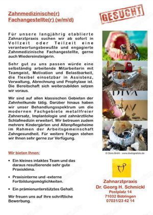 Zahnmedizinische Fachangestellte (m w d)