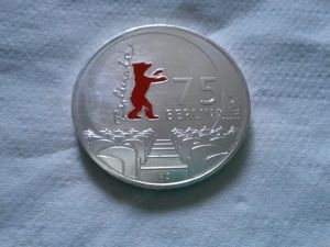 20 Euro Gedenkmünze 75 Jahre Berlinale Bär Kino Berlin