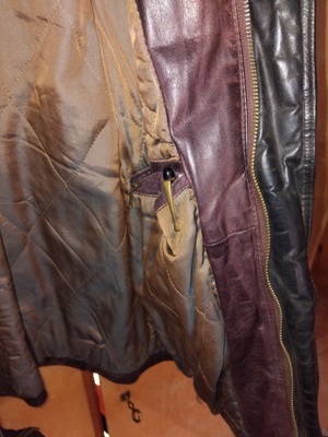 Verkaufe Lederjacke rot   braun an Selbstabholer. Bild 6