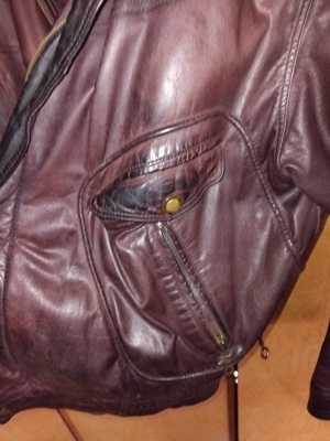 Verkaufe Lederjacke rot   braun an Selbstabholer. Bild 5