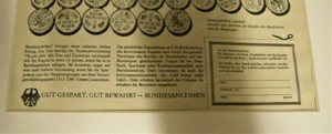 Altes DM Werbeplakat 1966  Bundesanleihe kein Nachdruck