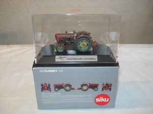 Siku Classic 4458 Porsche Diesel Super 308 Traktor in Acrylglasvitrine neuwerig 1:32 OVP