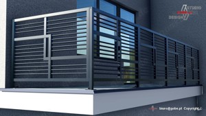 Geländer für Balkon oder Terrasse, Fenstertüren, Treppenhandlauf