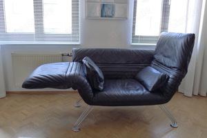 FLEEZE Lounger Vintage-Sessel de Sede DS-142 Schwarz