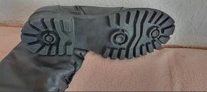 Verkaufe Lange schwarze Stiefel PUMaterial, Gr 42 