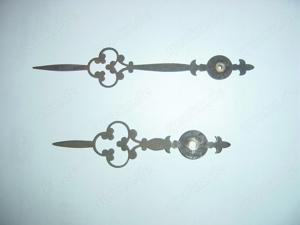 Antike original Zeiger 2 Stück Wanduhr Standuhr um 1900 aus Stahl