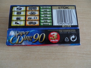 TDK Super CDing 90 Audio 3 Stück Kassette Neu & OVP  Bild 2