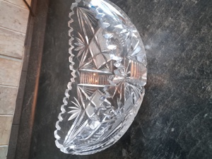 Bleikristall Schale Oval