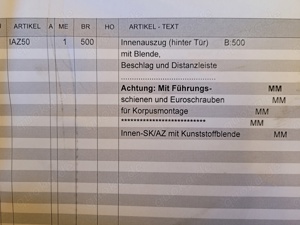 Innenauszug IAZ50 Bild 4