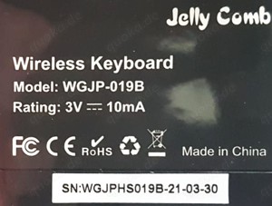 Bluetooth Tastatur 'WGJP-019B' + Tastaturschutz, QWERTZ, für PC, Laptop, Tablet usw. Bild 10