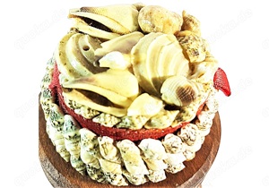 Schmuckschatulle aus Muscheln, Schmuckdose, Muscheldose, Vintage