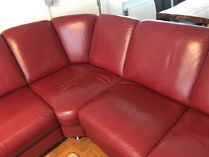 Rote Ledercouch zu verkaufen