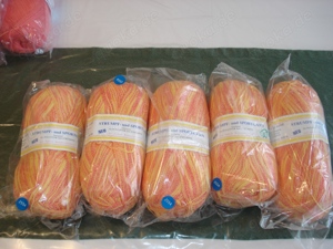 10 x 150 g Strickgarn, Wolle orange neu OVP