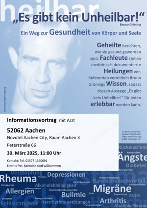 Informationsvortrag "Es gibt kein unheilbar" - Aachen 30.03.2025