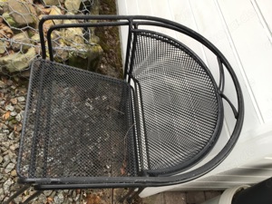 2 Gartenstühle hochwertig aus anthrazitfarbenen Metall (wetterfest) Bild 5