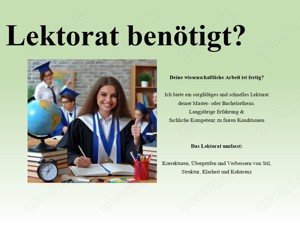 Lektorat | Korrekturen | Master- und Bachelorarbeiten  Bild 4