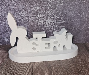 Ostern Osterhasen Schriftzug mit Untersetzer