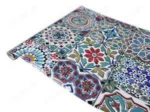 Klebefolie 10  m  Selbstklebefolie Trendyline Bunt Fototapete Möbelfolie Küche Fliesen Kalandriert 