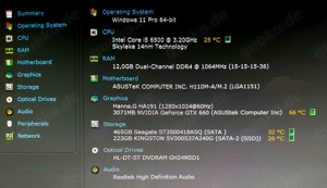 Intel Core i5-6500 Pc: 3GB Grafik, WIN 11 Pro, SSD +HDD, M.Office Bild 5