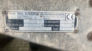 PKW Anhänger Auwärter Hochlader Plane (neu) 307x178x200cm Bild 5