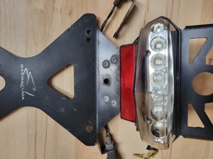 Motorrad Set Kennzeichenhalter, LED-Rücklicht, 2 LED-Blinker Bild 5