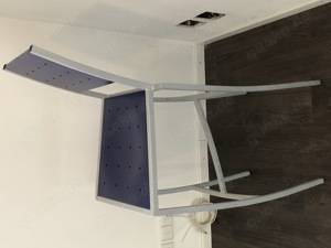 Barhocker, Gartenmöbel, 4 Stück, mit Lehne, Stahlrohr   Holz TOP Bild 4