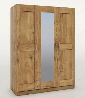 Kleiderschrank 4trg. Spiegel Tobi 4S Wildeiche teilmassiv Bild 6