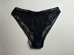 sexy schwarzes Höschen Slip Panty mit Spitze Gr. S  Bild 2