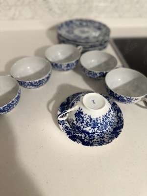Tee Set blau mit chinesischen Motiv 