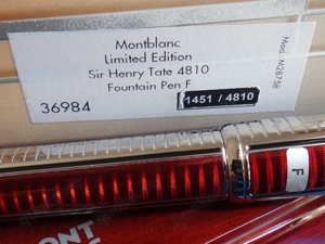 montblanc patron of art limitierte edition nr. 16724810 sir henry tate jahr 2006 f