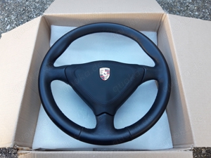Porsche 911 993 996 Boxster 986 3 Speichen Lenkrad Leder Airbag Sehr selten TOP Bild 9