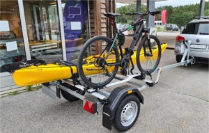 AUSRÜSTUNG Brenderup 150600 UB ANHÄNGER mit Kajak und Fahrradträger