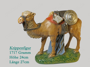 Krippen Figuren, Kamel und Schaf, Geschätzt um 1900 o. früher.