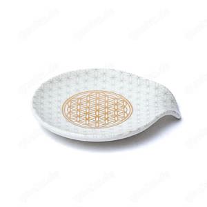 Teebeutelablage Blume des Lebens-Porzellan