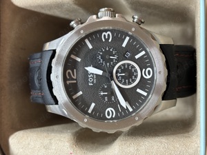 Fossil Nate JR 1468 Chronograph für Herren (46 mm), Silikonband